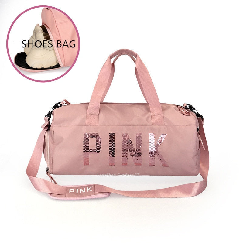 Sequins PINK Sports Bag