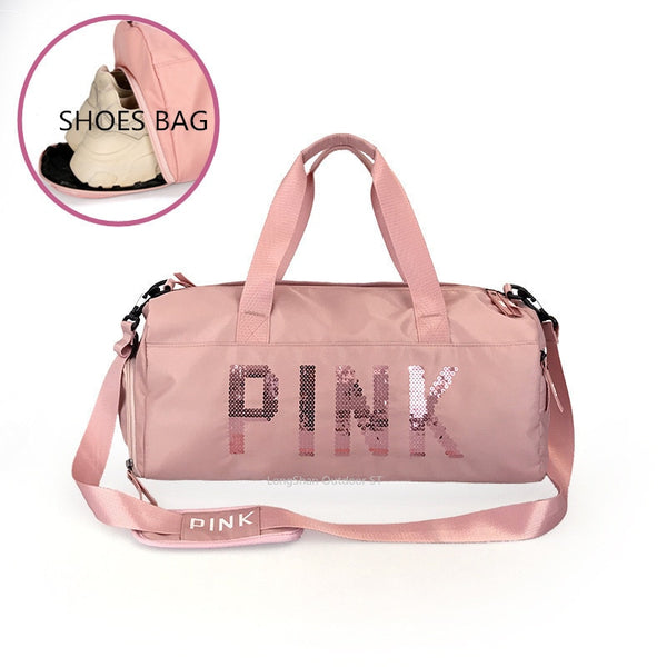 Sequins PINK Sports Bag